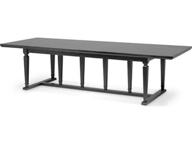 Eichholtz Americana Rectangular Wood Black Veneer Open Grain Dining Table EICTM0221
