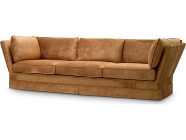 Eichholtz Belvedere Wrey Copper Velvet Brown Upholstered Sofa EICTMA0006