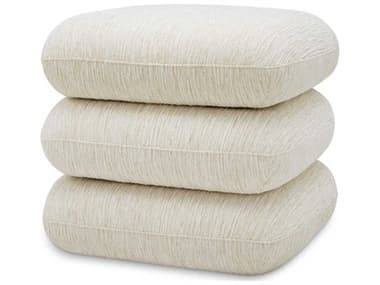 Eichholtz Greenwich White Upholstered Accent Stool EICTMA0239