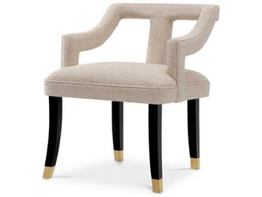 Eichholtz Roumier Beige Upholstered Arm Dining Chair EICTMA0299