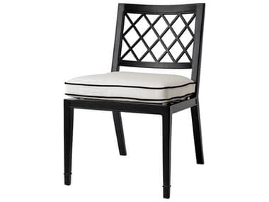 Eichholtz Outdoor Black Finish Sunbrella Canvas Dining Chair EIO113618
