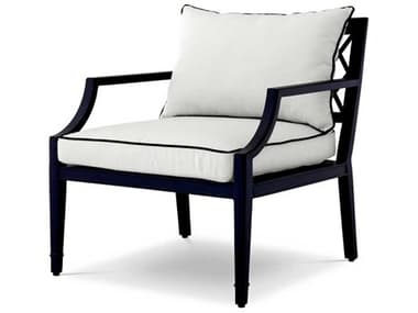 Eichholtz Outdoor Black Finish Sunbrella Canvas Lounge Chair EIO113646