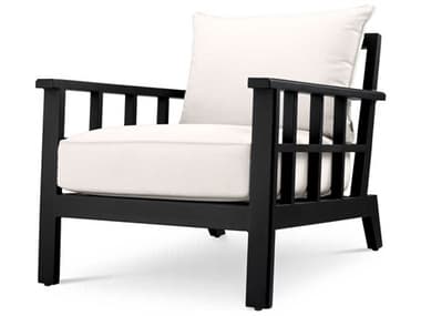 Eichholtz Outdoor Black Finish Sunbrella Canvas Lounge Chair EIO115002