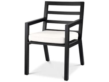 Eichholtz Outdoor Black Finish Sunbrella Canvas Dining Chair EIO115003