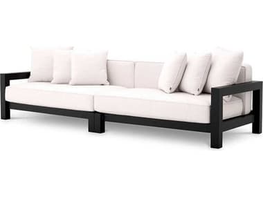 Eichholtz Outdoor Black Finish Sunbrella Canvas Sofa EIO115006