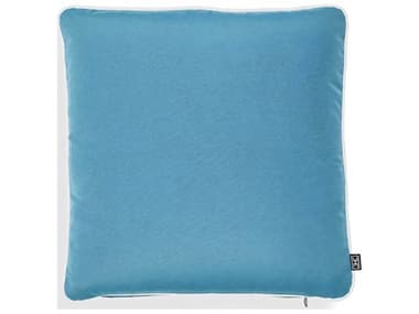 Eichholtz Outdoor Sunbrella Mineral Blue Canvas Natural Piping Patio Cushion EIO115445