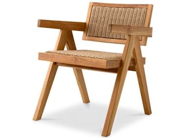 Eichholtz Outdoor Natural Teak Weave Dining Chair EIO117455