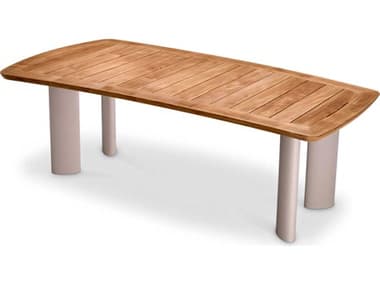 Eichholtz Outdoor Natural Teak Sand Finish Legs Dining Table EIO117501