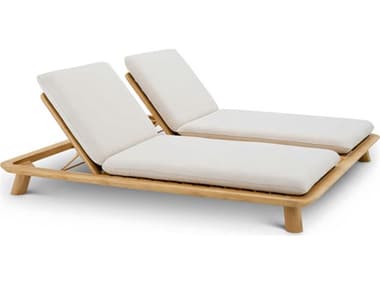 Eichholtz Outdoor Natural Teak Viola Sand Lounge Bed EIO119557