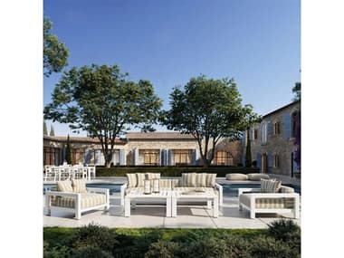 Eichholtz Outdoor Cap-antibes Aluminum Cushion Lounge Set EIOCAPANTIBESLOUNGESET3