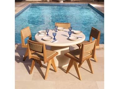 Eichholtz Outdoor Niclas Teak Dining Set EIONICLASDININGSET