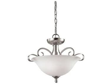 Elk Home Brighton 2-Light Brushed Nickel Bowl Semi Flush Mount EK1002CS20