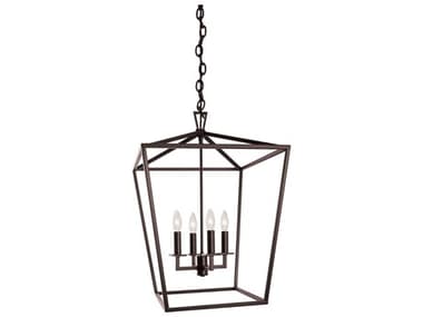 Elk Home Cage 4-Light Bronze Black Pendant EK1081BRNG