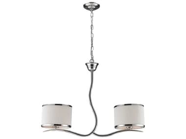 Elk Home Annika 2-Light Polished Chrome Drum Island Pendant EK113532