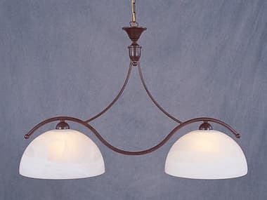 Elk Home European Crafted 31" 2-Light Rust Brown Dome Island Pendant EK11442