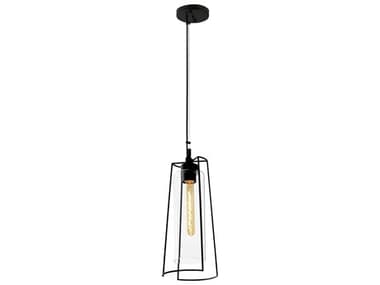 Elk Home Cere 1-Light Matte Black Cylinder Mini Pendant EK1243MBCL