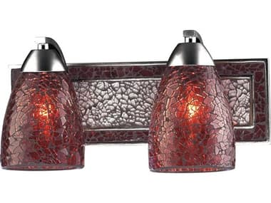 Elk Home Elegant 2-Light Silver Red Vanity Light EK13012SLVRDC