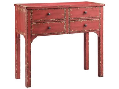 Elk Home Wilber Rectangular Wood Light Brown Red Console Table EK13370