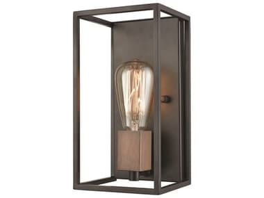Elk Home Rigby 11" Tall 1-Light Oil Rubbed Bronze tarnished Brass Glass Wall Sconce EK144601