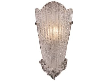 Elk Home Providence 1-Light Antique Silver Leaf Glass Wall Sconce EK15101