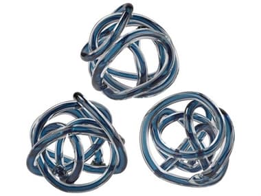 Elk Lighting Navy Blue Glass Knot (Set of 3) EK154018S3