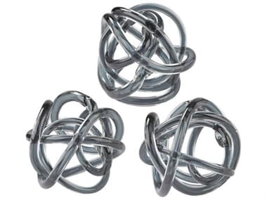 Elk Home Grey Glass Knot Set of 3 EK154019S3