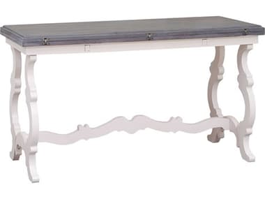 Elk Home Volume Rectangular Wood Indian White Antique Smoke Console Table EK17288