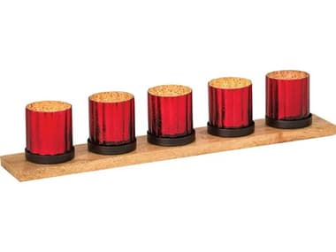 Elk Home Holiday Natural Red Traditions Votive Tray EK201493