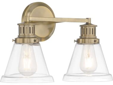 Elk Home Alden 16" Wide 2-Light Antique Brass Vanity Light EK2402ANCL