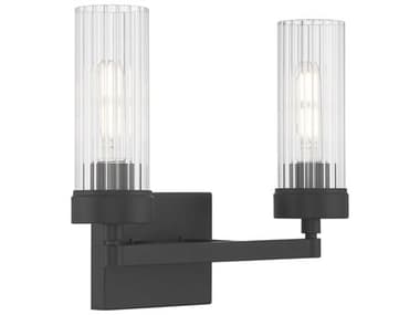 Elk Home Lida 14" Wide 2-Light Matte Black Vanity Light EK2612MBCL