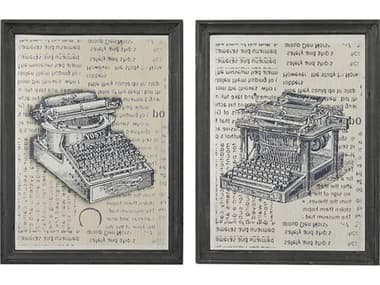 Elk Home Antique Typewriter Wall Art (Set of 2) EK268663S2
