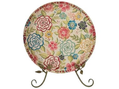 Elk Home Pink Blue Green Petals Charger EK2825303S