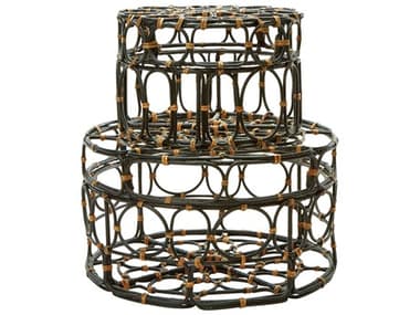 Elk Home Black Tan Oval Ring Box (Set of 2) EK287001S2