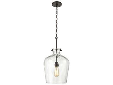 Elk Home Tuscan Villa 1-Light Oil Rubbed Bronze Glass Mini Pendant EK300701