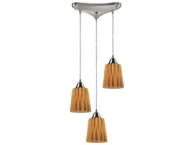 Elk Home Angles 10" 3-Light Satin Nickel Mini Pendant EK311413AMB