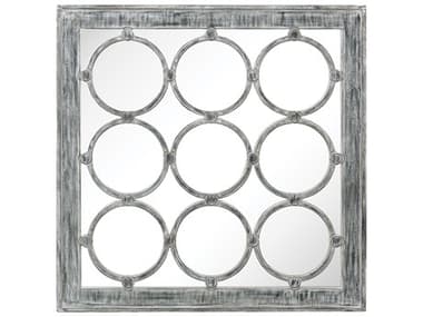 Elk Home Maidstone Antique White Black Square Wall Mirror EK3183002