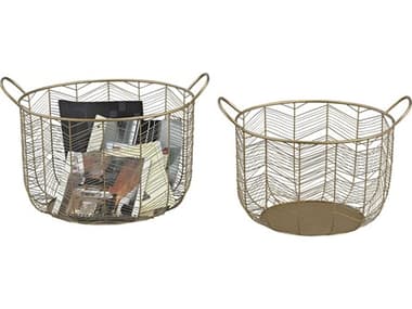 Elk Home Gold Storage Bin Set of 2 EK35110222S2