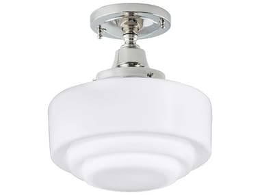 Elk Home Schoolhouse 1-Light Polished Nickel Semi Flush Mount EK5361FPNST