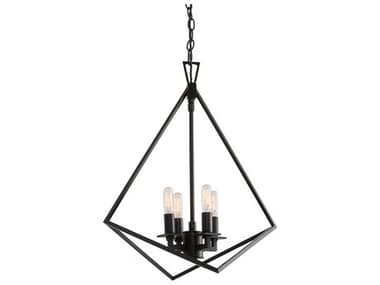 Elk Home Trapezoid 18" Wide 4-Light Matte Black Chandelier EK5388MBNG