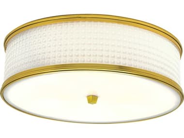 Elk Home Prism 3-Light Satin Brass Drum Flush Mount EK5665SBWG