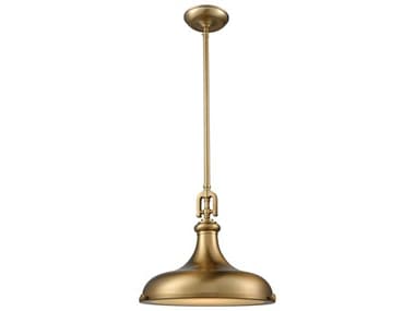 Elk Home Rutherford 15" 1-Light Satin Brass Glass Bowl Linear Pendant EK570711