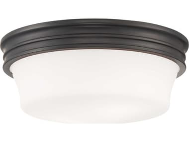 Elk Home Galen 14" 3-Light Oil Rubbed Bronze Black Round Flush Mount EK5912OBMO