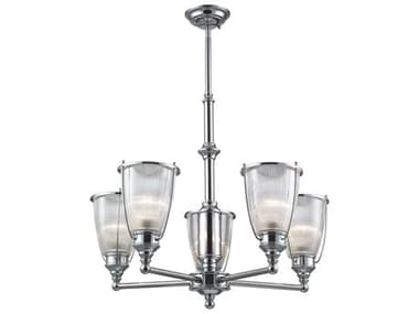 Elk Home Halophane 5-Light Polished Chrome Chandelier EK600075