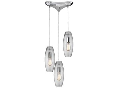 Elk Home Menlow Park 3-Light Polished Chrome Pendant EK600543