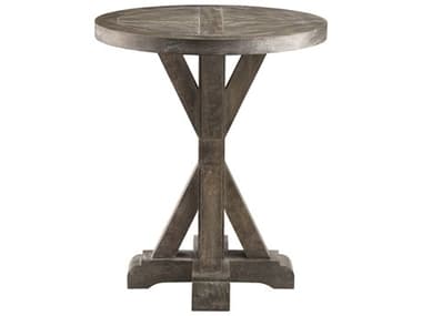 Elk Home Round Wood Gray End Table EK611023