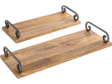 Elk Home Natural Black Highland Tray Set of 2 EK639401