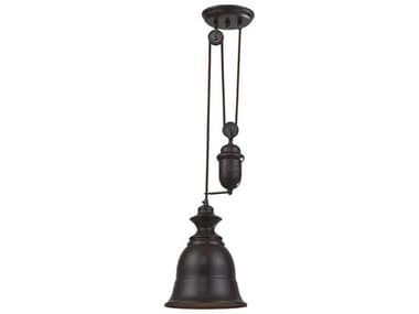 Elk Home Farmhouse 8" 1-Light Oiled Bronze Bell Pendant EK650701