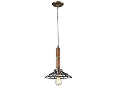 Elk Home 1-Light Vintage Brass Rust Mini Pendant EK651381