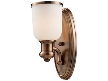 Elk Home 1-Light Antique Copper Glass LED Wall Sconce EK661801LED