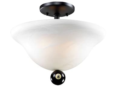 Elk Home Designer Classics 2-Light Matte Black Bowl Semi Flush Mount EK662012